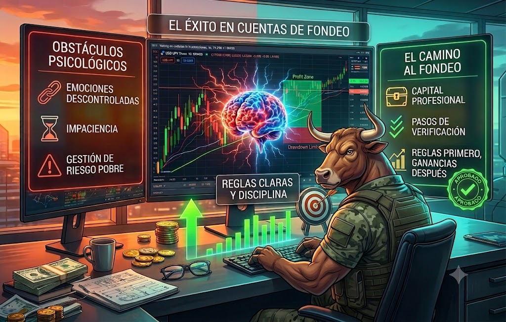 Psicología de las cuentas de fondeo: Cómo superar las reglas y ser consistente